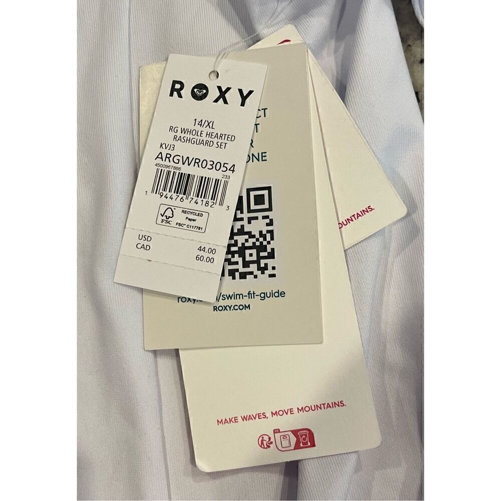 Roxy Girl Standard Whole Hearted Long Sleeve UPF 50 Rashguard - Picture 5 of 6